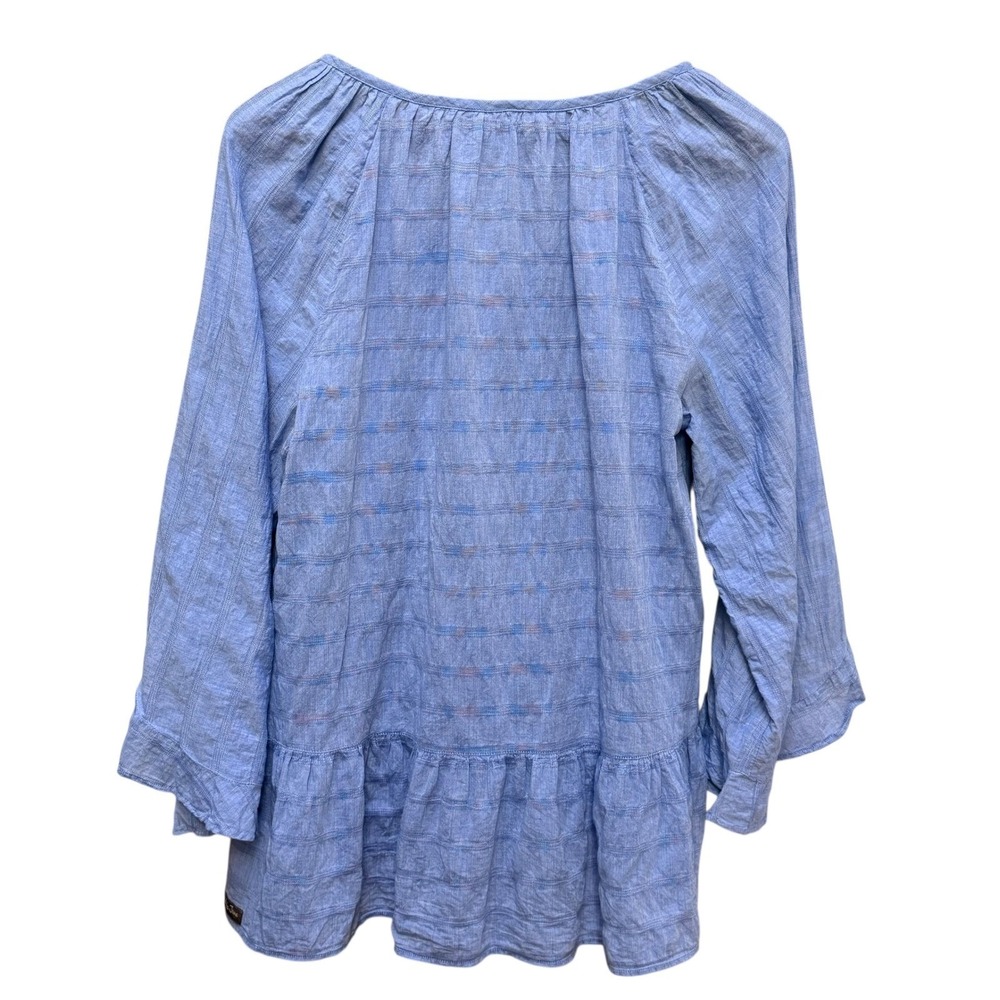 Matilda Jane Dream Chasers Pretty Thing Blue Chambray Blouse Cottagecore Size M - Picture 6 of 8